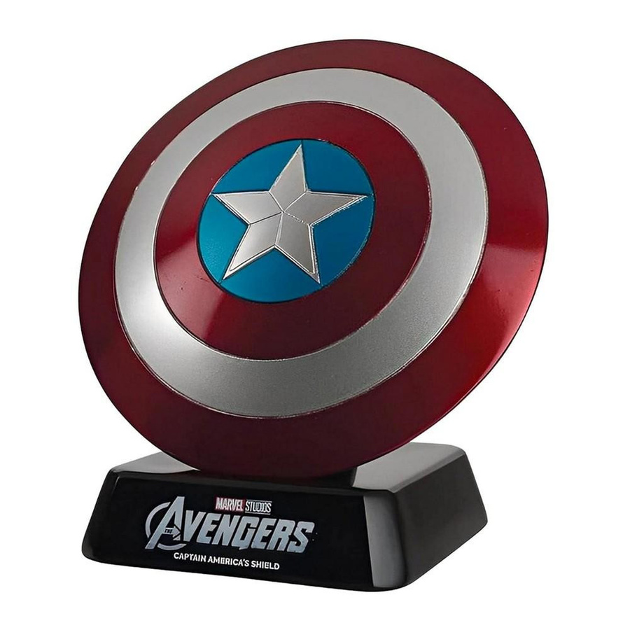 Captain America Schild Sammlerfigur in Schwarz aus Plastik, Höhe: 18,0 cm - Bild 3