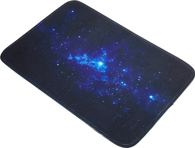 Rutschfester Bad-Vorleger von viva domo in Blau mit modernem Stars-Grafikdesign - Bild 1