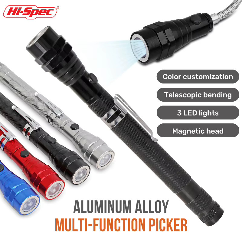 Hi-Spec Mini Teleskop-Magnetstift als praktischer ausziehbarer Magnet-Tonabnehmer für Muttern und Bolzen - Bild 1