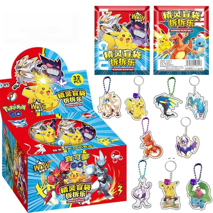TAKARA TOMY Pokémon Figuren Blind Bag Box, Acryl-Anhänger Schlüsselanhänger, 16-teiliges Set, 32-teiliges Set - Bild 5