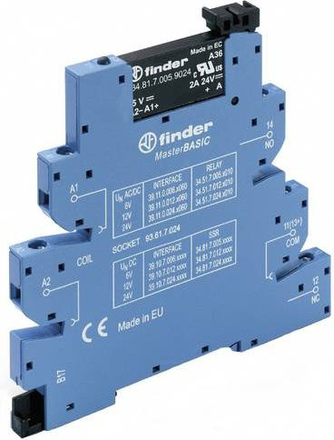 Finder Halbleiterrelais 39.10.7.024.9024-10 in Blau mit 2A und max. 24 V/DC Schaltspannung - Bild 1