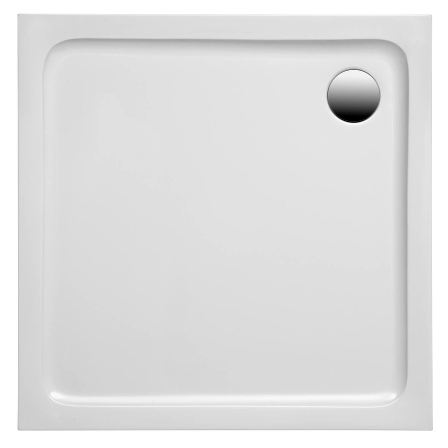 Ottofond Duschwanne Eckausführung Quadrat Weiß aus Acryl Höhe: 8 cm - Bild 1