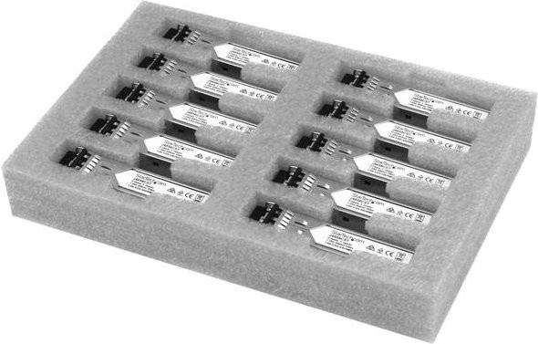 StarTech.com Gigabit Fiber SFP Transceiver Modul, HP J4858C kompatibel, 1000Base-SX, LC Multi-Mode, 850 nm, Packung von 10 - Bild 1