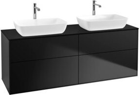 V&B Waschtischunterschrank Finion in Blau Lacquer, B/T/H: 160 x 50,1 x 50,1 cm - Bild 1
