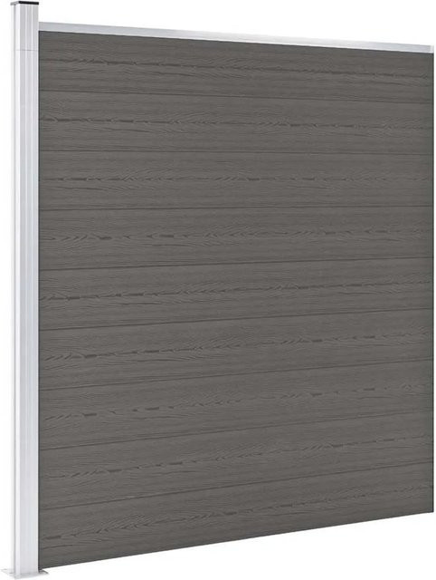 vidaXL Gartenzaun WPC in Grau, B/H: 175 x 186 cm - Bild 1