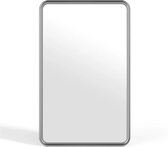 Vente-unique Wandspiegel Refleya rechteckig in Silber, B: 50 cm, H: 80 cm, T: 1 cm - Bild 1