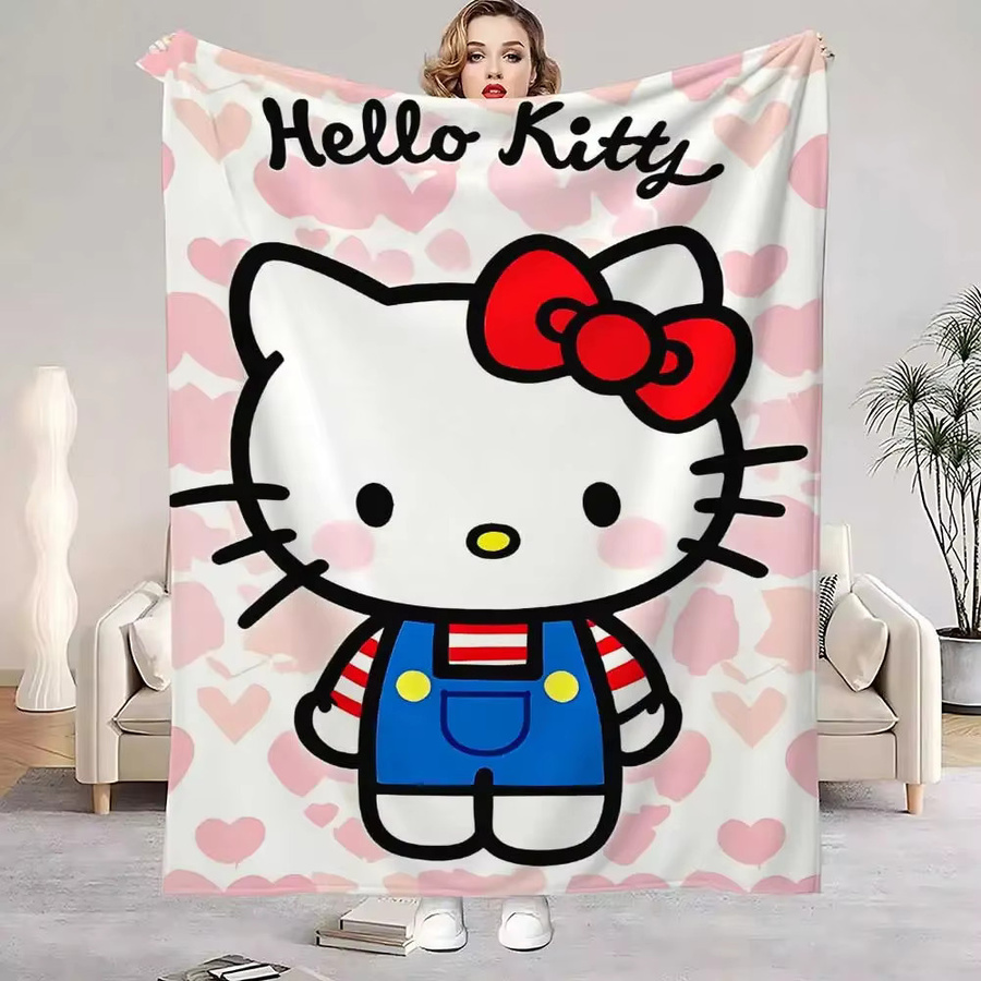 Sanrio Kuschelige Decke für Wohnzimmer und Schlafzimmer mit Kitty Motiv - Bild 3