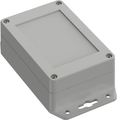 TRU COMPONENTS Flansch-Gehäuse TC-10860476 aus ABS-Kunststoff in Lichtgrau, B/T/H: 105 x 70 x 40 mm - Bild 1