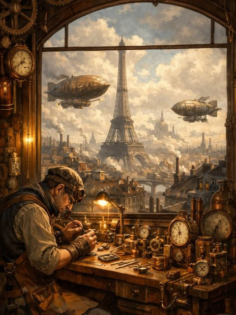 KAYOU Puzzle, Uhrmacher-Motiv, 500 Teile - Bild 1