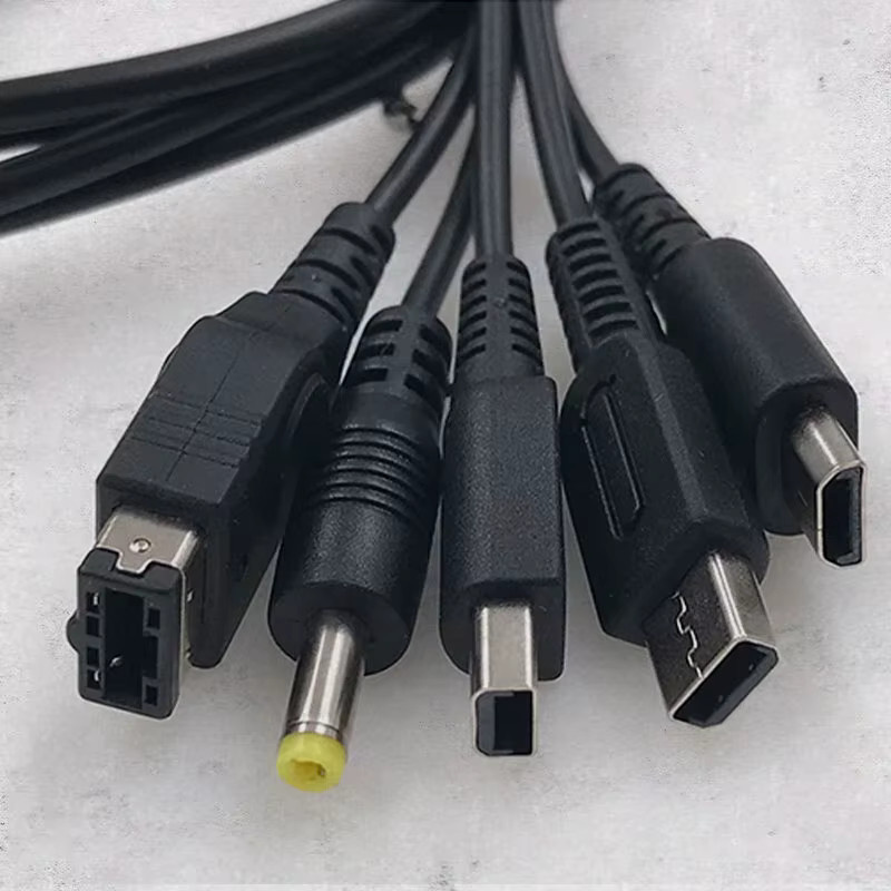 JCD 5 in 1 USB Schnellladekabel für Nintendo 3DS XL, NDS Lite, NDSI LL, Wii U und PSP in Schwarz - Bild 3