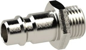 Riegler Nippel für Kupplungen NW 7,2 - NW 7,8, Messing vern., Farbe: Silber, G 1/2 AG - Bild 1