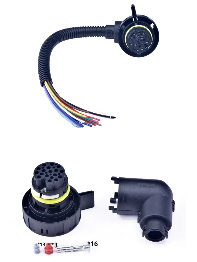 Yuyi 16-poliger Kfz-Steckverbinder Kabelbaumstecker 420973716 für Doppelkupplungsgetriebe 0B5 Automatikgetriebe DL501, Schwarz - Bild 4