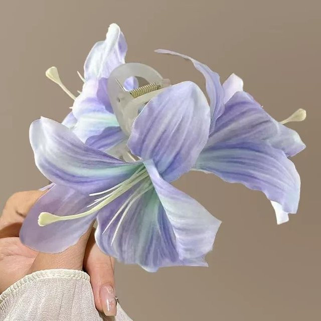 YULIN Haarspange Lilienblüte, violett, Damen - Bild 1