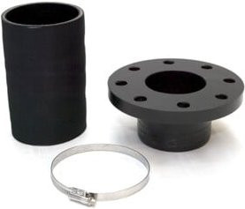 Wilo Flanschstutzen DN 150 aus Kunststoff mit Schlauch und Schlauchschellen in Schwarz - Bild 1