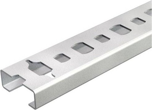 OBO Bettermann Profilschiene 1106023 in Silber, L: 200 cm, B: 2 cm, H: 0,8 cm - Bild 1