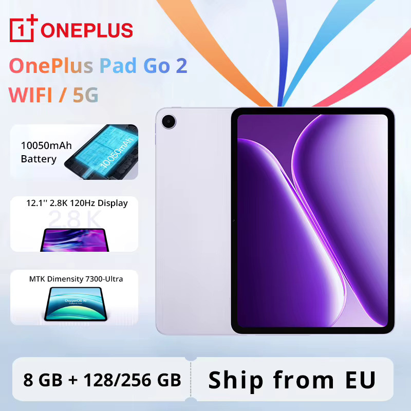 OnePlus Pad Go 2 Tablet mit 12,1 Zoll 120Hz Display, MediaTek Dimensity 7300-Ultra, 8MP Kamera und 10050mAh Akku, Android Tablet (WiFi/5G) - Bild 1