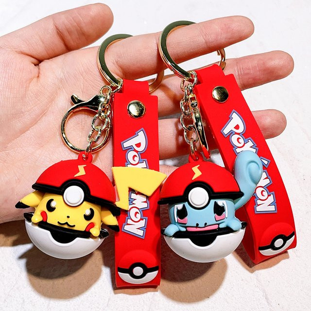 Potdemiel Schlüsselanhänger Pikachu Pokéball, Cartoon-Anhänger - Bild 1