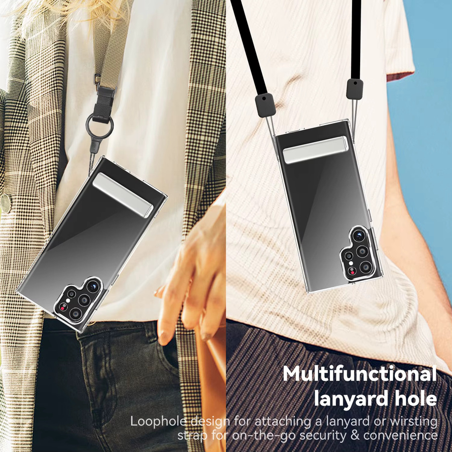 Transparente Handyhülle mit Metallständer für Samsung Galaxy S25 S24 S23 Ultra S22 Plus, stoßfeste Schutzhülle - Bild 6