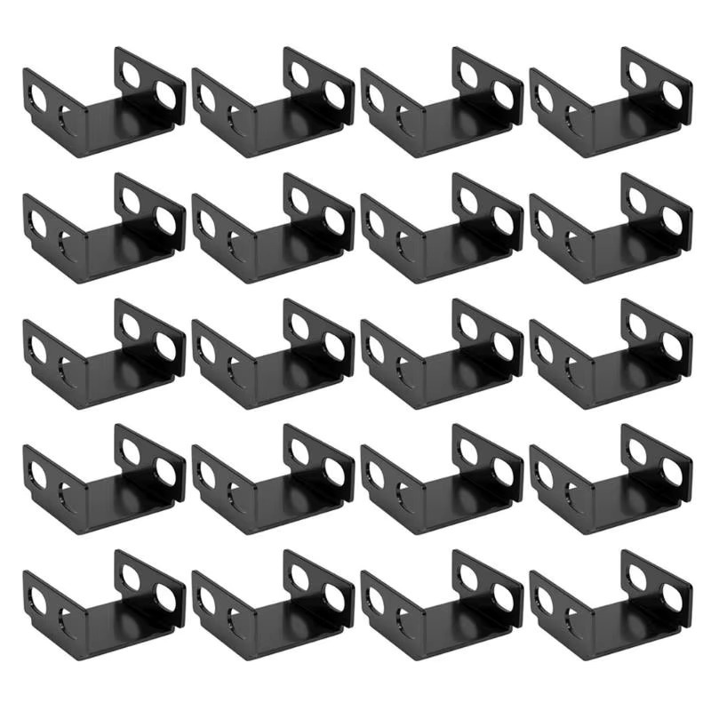 OOTDTY 10 Paar Computer-Lüfter-Verbindungsschnalle in Schwarz, C-förmige Parallelhalterung für 12 cm bis 14 cm Chassis-Lüfter zur Befestigung - Bild 3