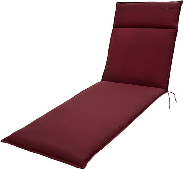 OUTFLEXX Green Auflage für Rollliegen, Farbe: Rot, Material: Polyester, B/T/H: 195 x 60 x 6 cm - Bild 1