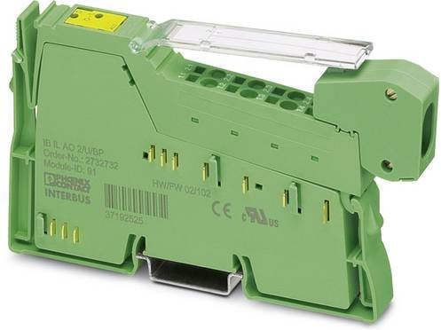 Phoenix Contact SPS-Erweiterungsmodul IB IL AO 2/U/BP-PAC 2861467 in Grün, 24 V/DC - Bild 1
