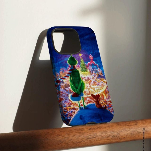 Weihnachten Handyhülle für iPhone 17 16 15 14 13 12 Pro Max Plus mit glänzender HD-Doppelschicht-Flüssighartschale in Weiß und Multicolour - Bild 1