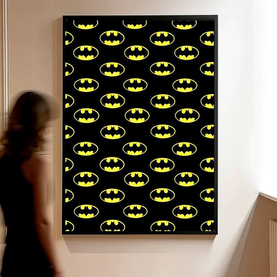 Warner Bros. Batman Logo Poster Aufkleber Vintage Kunstdruck Wanddekoration, B/H: 21,0 x 30,0 cm, Mehrfarbig - Bild 5