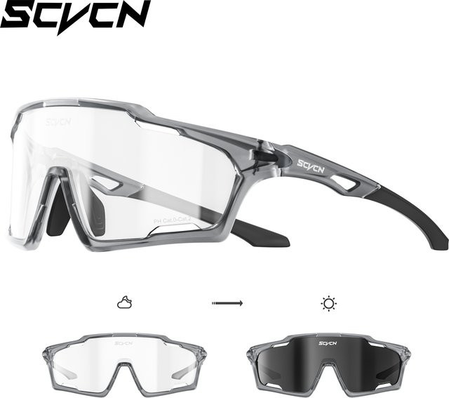 SCVCN Photochrome Sonnenbrille, Vollrand, Unisex, Kunststoff - Bild 1