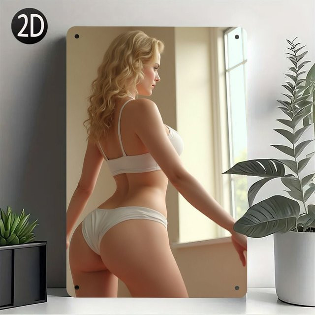 Vencer Sexy Girl Metallblechschild Retro Wanddekoration für Garage und Werkstatt B: 20 cm, H: 30 cm - Bild 1