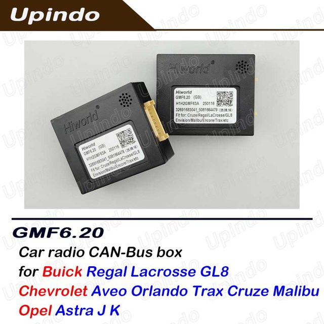 Upindo Auto Android Radio CAN Bus Adapter Decoder in Schwarz für Buick Regal Lacrosse GL8 Chevrolet Aveo Orlando Trax Cruze Malibu und Opel Astra J K - Bild 1