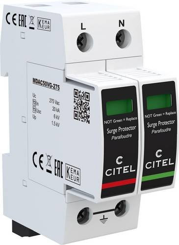 Citel Kombiableiter DAC50VGS-11-275 Überspannungsschutz für Verteilerschränke, 50 kA, Weiß - Bild 1