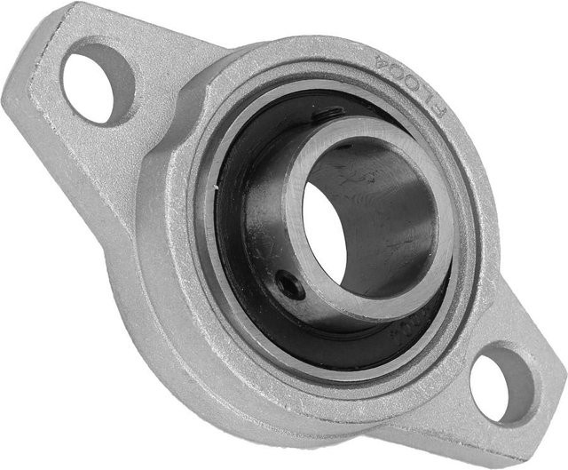 Koogeelife KFL004 Miniatur-Lagereinheit Kissenblock Flansch Rautenlager aus Zink-Aluminiumlegierung in Silber - Bild 1