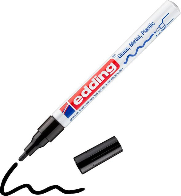 Edding 751 Glanzlack-Marker Permanent Schwarz mit 1-2 mm Strichstärke - Bild 2