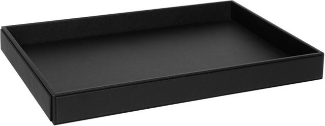 Corby Highland Willkommenstablett aus schwarzem Leder, Breite: 40 cm, Höhe: 4 cm - Bild 1