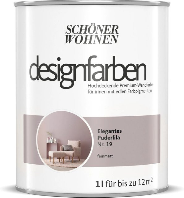 Schöner Wohnen Designfarben Elegantes Puderlila 1,0 l - Bild 1