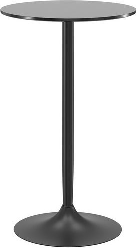 HOMCOM Bartisch rund in Schwarz mit Glasplatte und Metallgestell, B/T/H: 60 x 60 x 102 cm - Bild 1