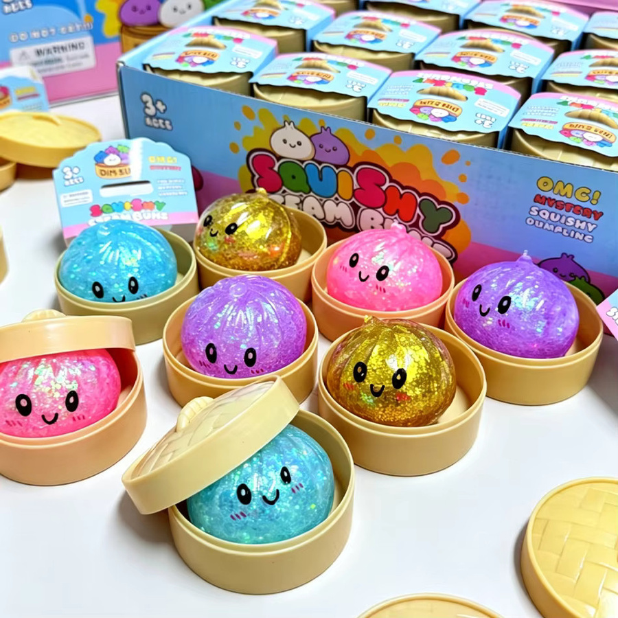 Bandai Simulations-Knödel-Squishies, Glitzer-Edition, weicher TPR-Teigball - Bild 2