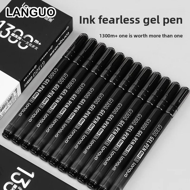 Languo Gelstift mit großer Kapazität, 0,5 mm, rote und schwarze Tinte, schnell trocknend und glatt schreibend - Bild 1