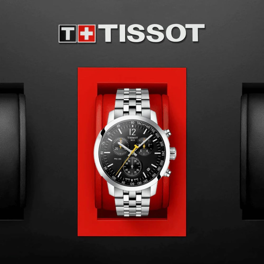 Tissot Chronograph, Quarz, Edelstahl, Schwarz, 43 mm, Herren - Bild 3