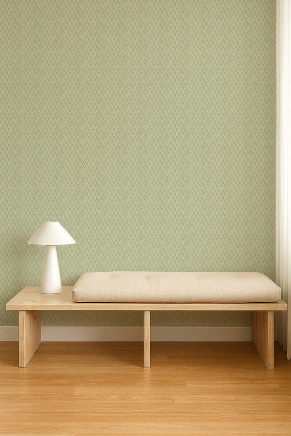 Scion Tapete Triangle Trellis in Kelly Green mit geometrischem Abstract-Muster aus Vlies - Bild 2