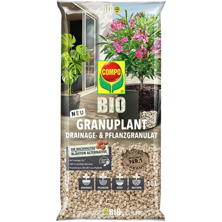 Compo BIO Granuplant Drainage- und Pflanzgranulat mit Bims, 10 l - Bild 2