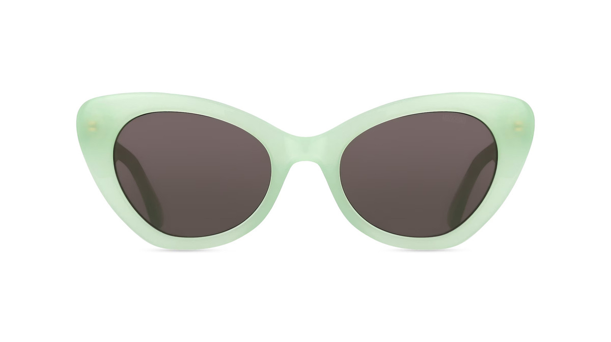Moschino 147/S Sonnenbrille Butterfly, Vollrand, Acetat, Damen, grün, grau - Bild 1