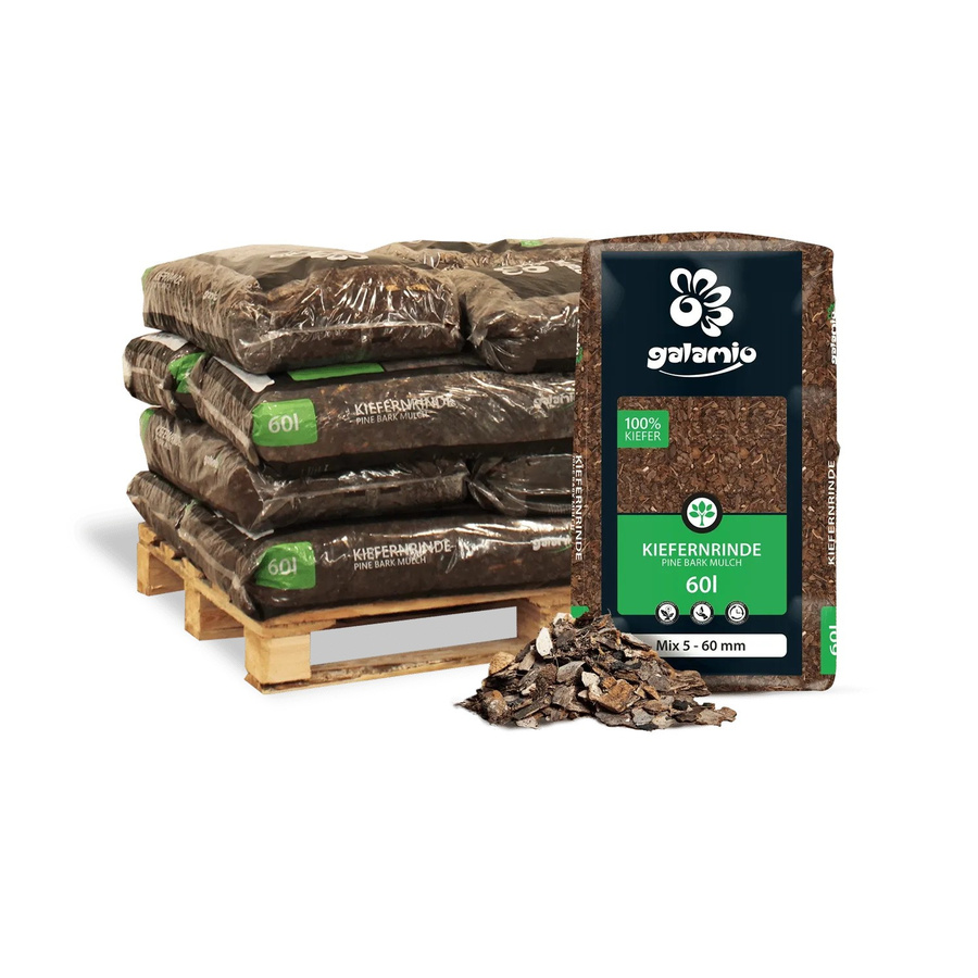 Galamio Rindenmulch Kiefer Mix braun, 720 l (12 x 60 l) - Bild 2