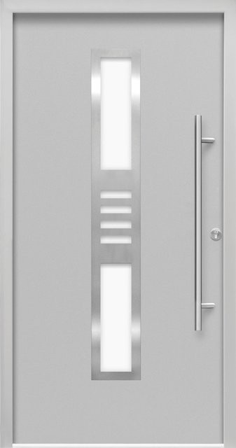 Splendoor Haustür Thermospace Köln in Grau mit Glaseinsatz, Anschlag Rechts, B: 100 cm, H: 210 cm - Bild 1