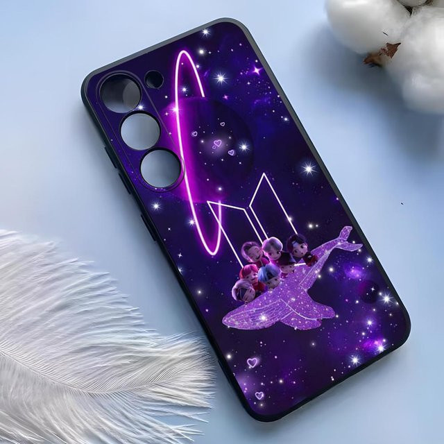 Heiß-B-BTS-S Silikonhülle für Samsung Galaxy S25 Ultra S24 S23 S22 S21 S20 Plus sowie Galaxy A54 A53 A34 A25 in Purple - Bild 1