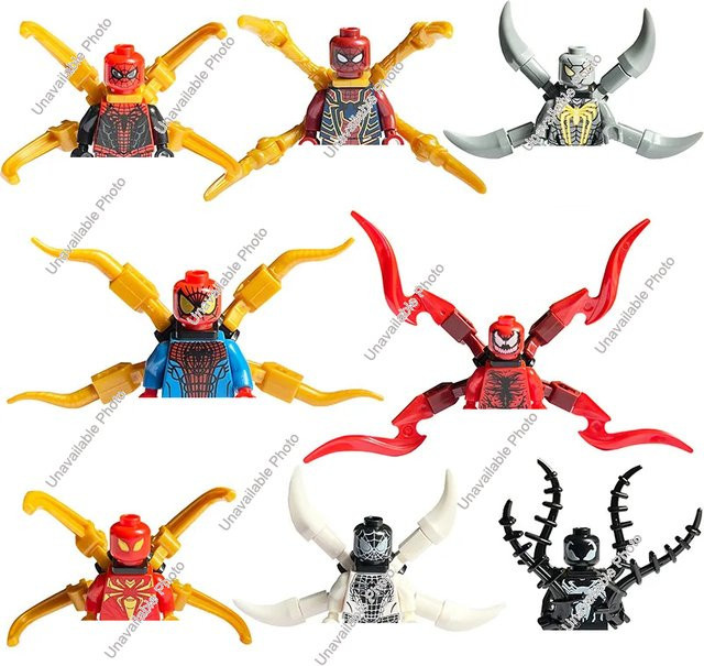 Hot Toys Marvel Spider-Man, Hulk, Mini-Bausteine, 8-teiliges Set - Bild 1