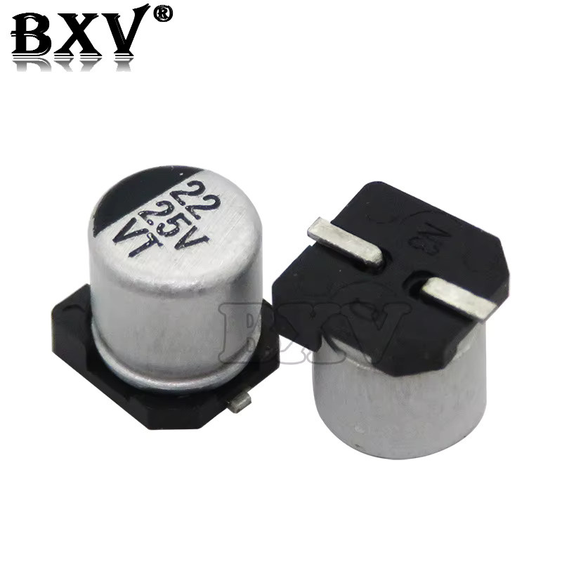 10 Stück BXV SMD Elektrolytkondensatoren aus Aluminium in Silber mit verschiedenen Spannungen und Kapazitäten - Bild 2