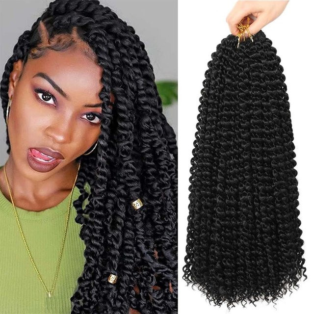 Refeeny Passion Twist Hair Wasserwelle, 18 Zoll, 5 Packungen, Synthetik - Bild 1