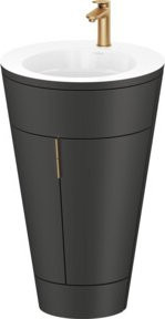 Duravit Waschtischunterschrank Starck 1 c-bonded Set in Graphit-Matt, B/T/H: 56 x 86,4 x 60,5 cm - Bild 1