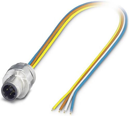 Phoenix Contact 1552256 Sensor-Aktor-Einbausteckverbinder M12 Stecker mit 4 Polen und 0,50 m Kabellänge in Multicolor - Bild 1